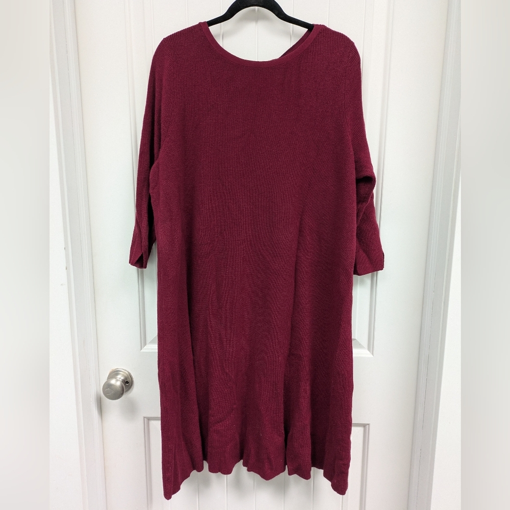J. Jill Deep Red Knit Dress
